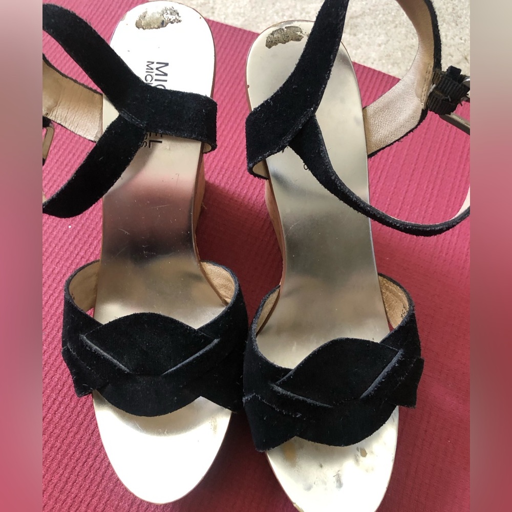 Michael Kors Suede Cork Wedges